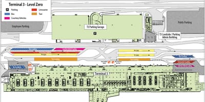 Лас Вегас, на летището на терминал 3 карта